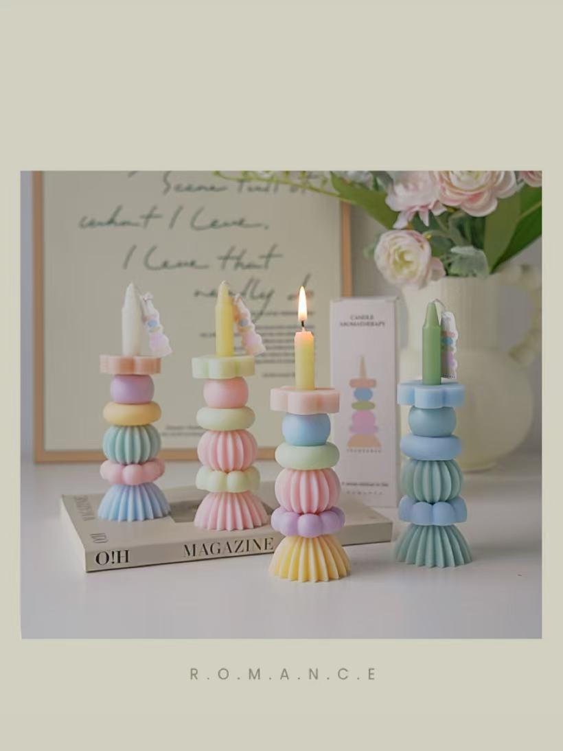 Home Fragrance Us - Vela Aromática Artesanal Geométrica en Capas,